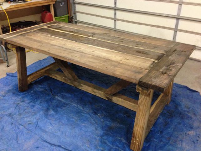 how to build a rustic dining room table photo - 1