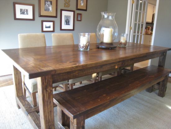 how to make a farmhouse dining table photo - 2