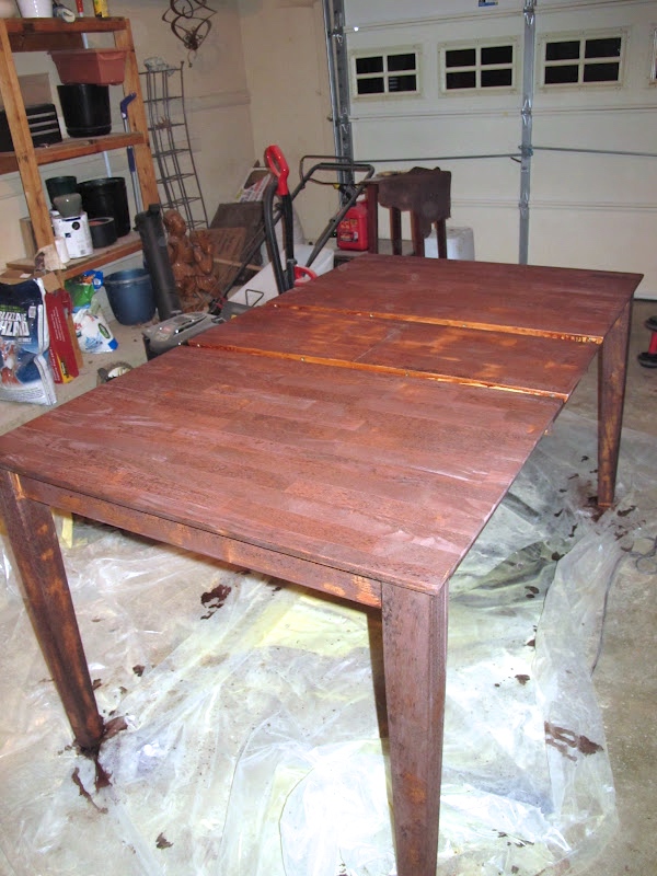 how to refinish a dining room table photo - 2