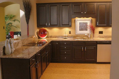 kitchen cabinet colors for small kitchens photo - 2