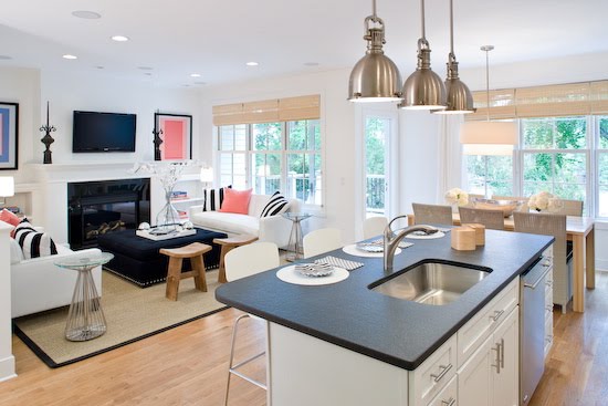 kitchen dining room living room open floor plan photo - 1