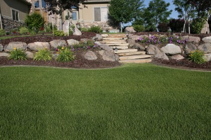 landscaping ideas for a sloped backyard photo - 1