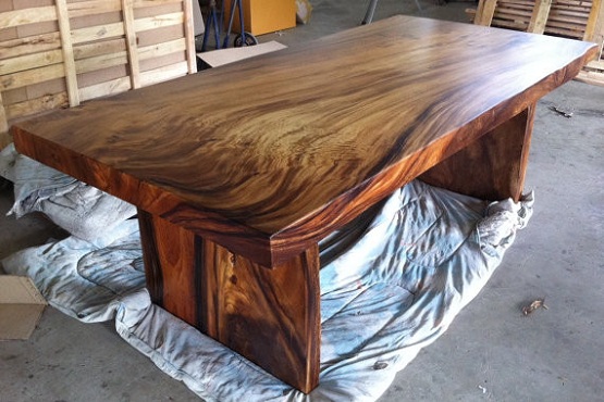 make wood dining table photo - 2