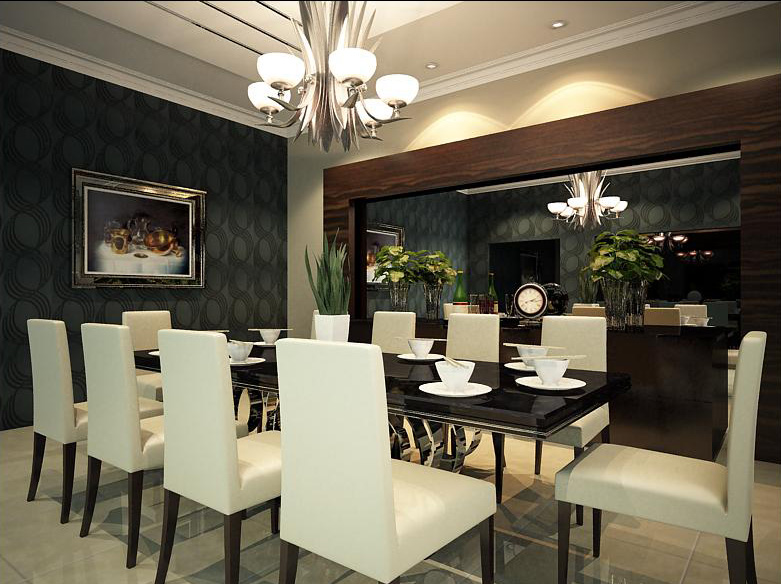 modern chandeliers dining room photo - 2