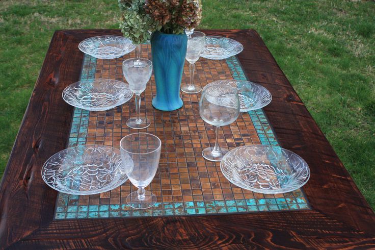 mosaic tile dining tables photo - 1