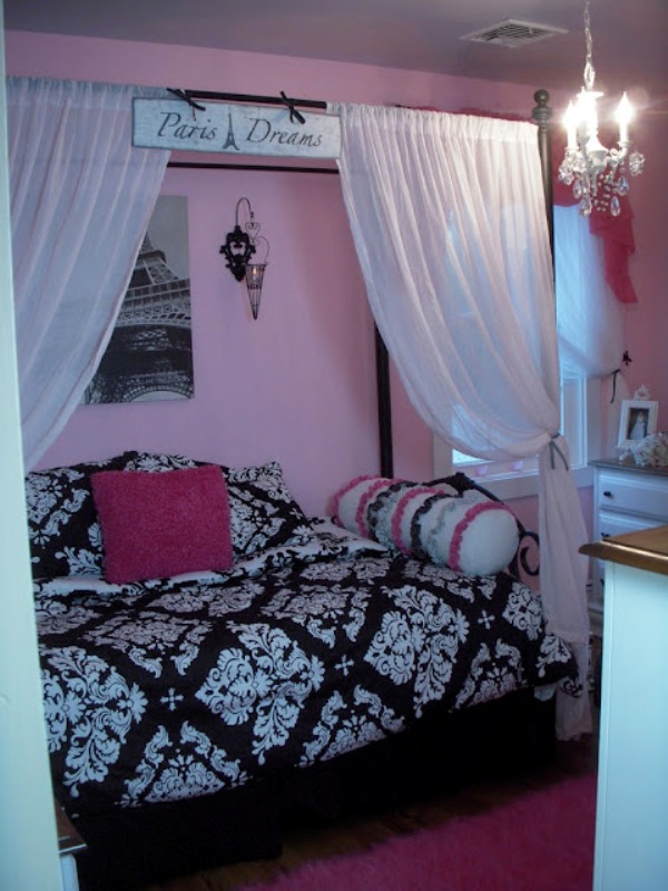 parisian themed bedroom for girl photo - 2