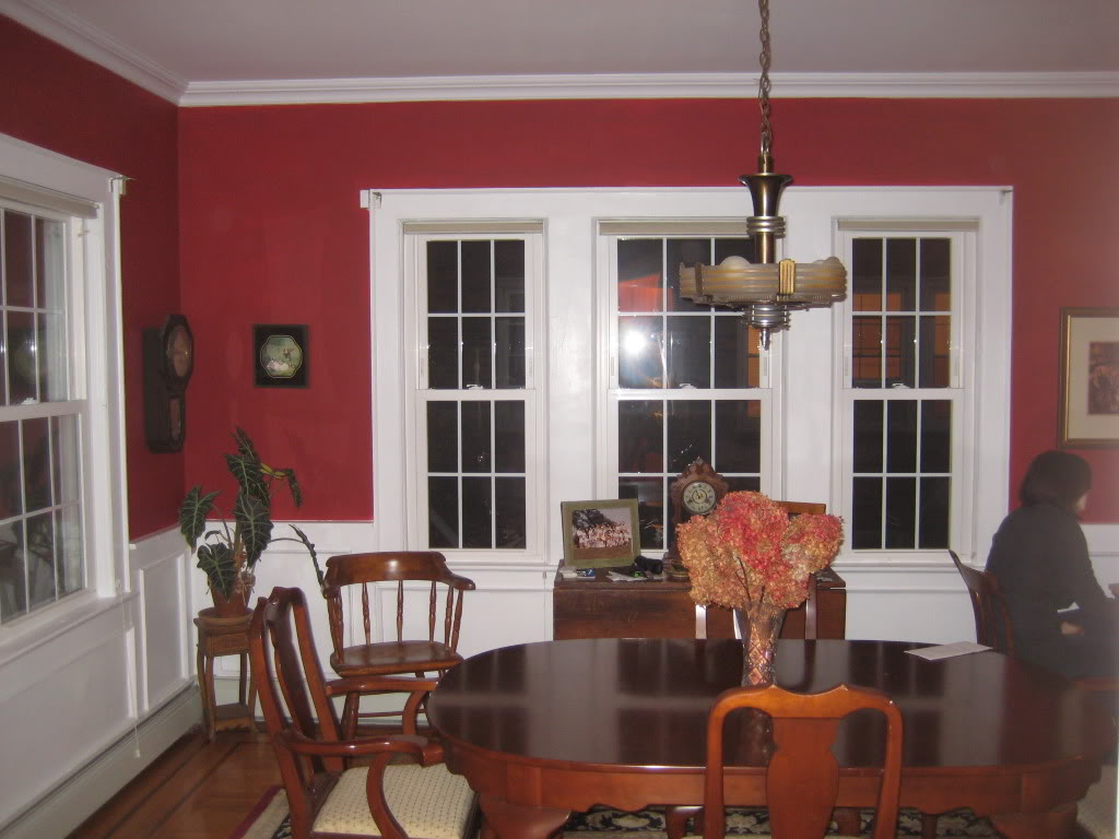 red dining rooms photo - 2