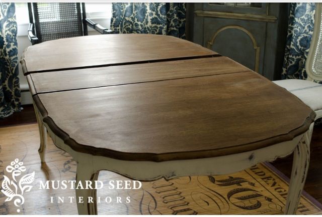 refinish dining room table photo - 2