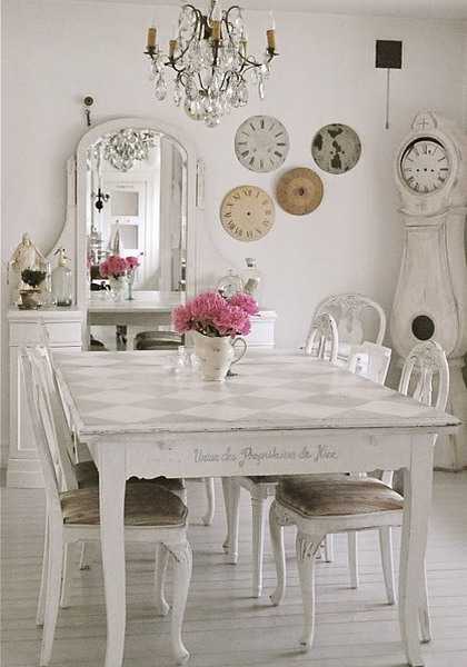 shabby chic dining room furniture photo - 1
