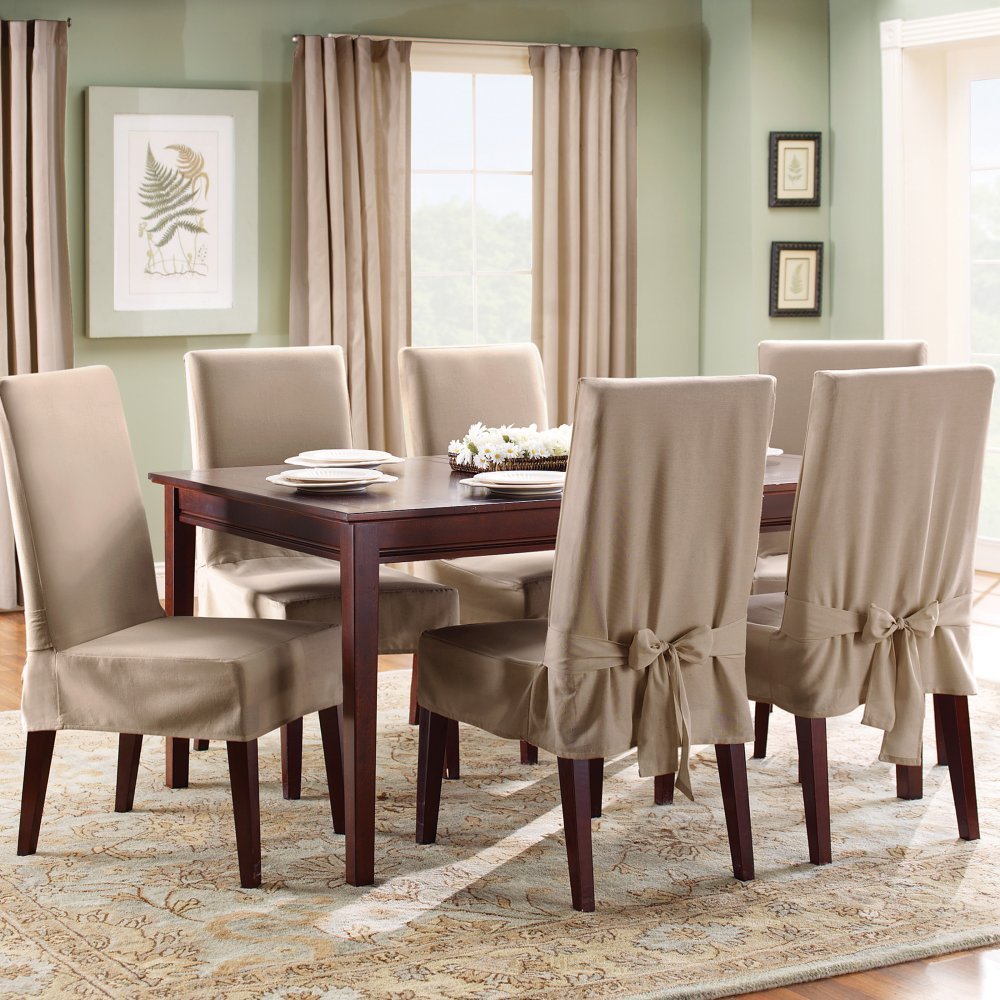 slipcovered dining room chairs photo - 1