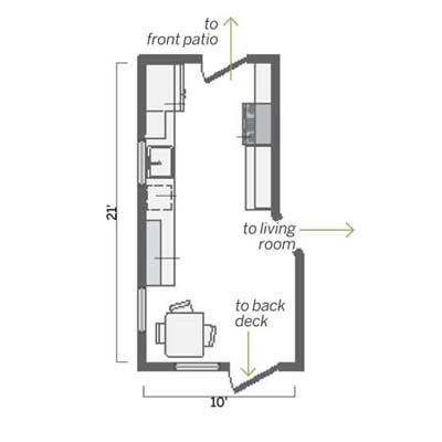 small galley kitchen floor plans photo - 2