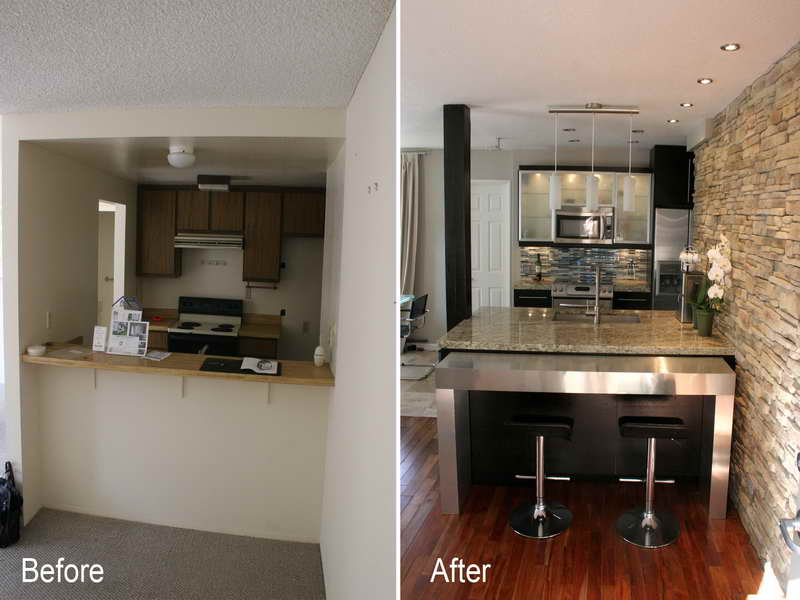 small kitchen before and after photo - 2