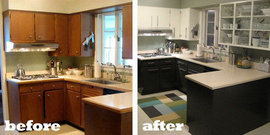small kitchen remodels before and after photo - 1