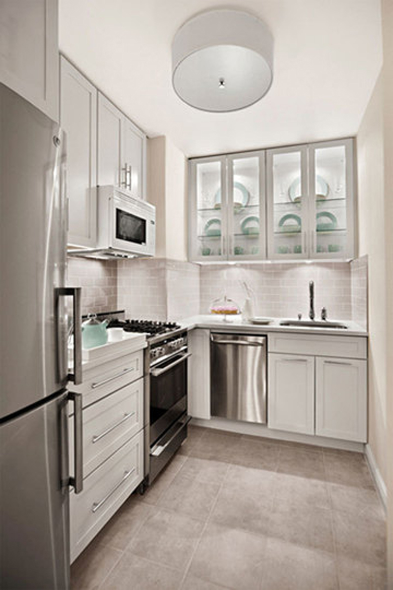 small kitchen with white cabinets photo - 1