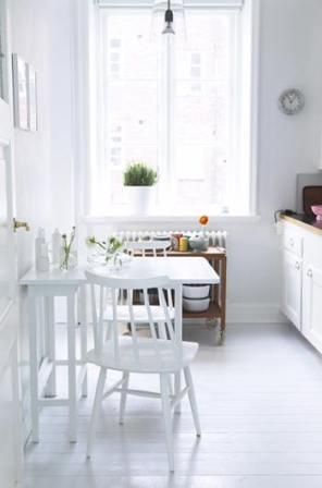 small white kitchen tables photo - 2