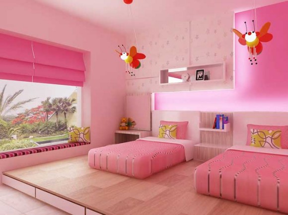 twin girl bedroom ideas photo - 1