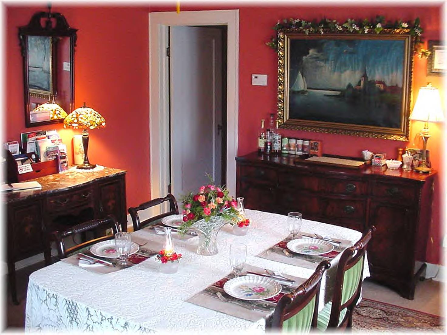 wallpaper in dining room photo - 2