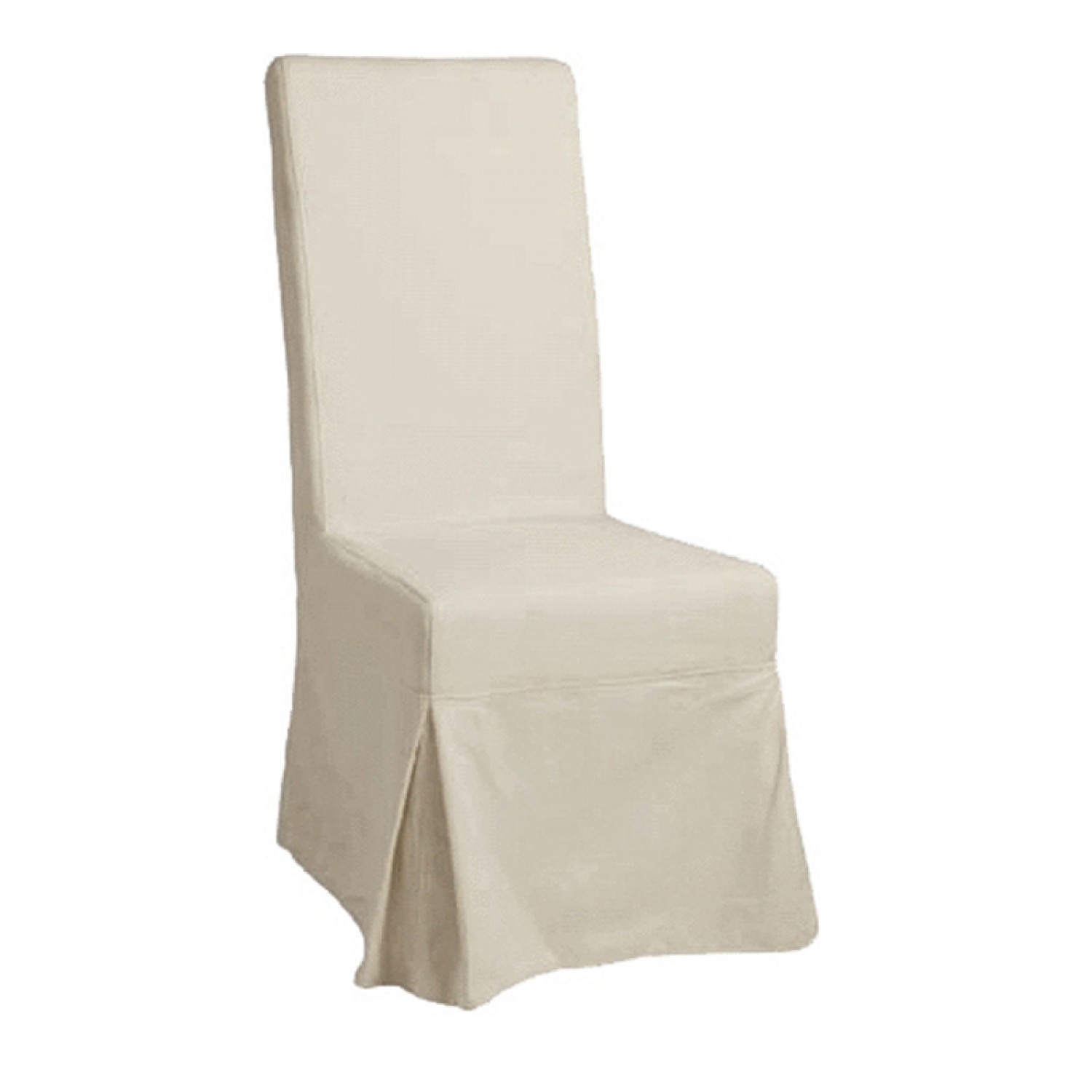 white slipcovered dining chairs photo - 2