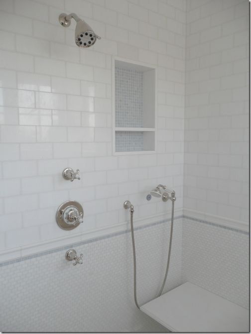 white subway tile bathroom photo - 1