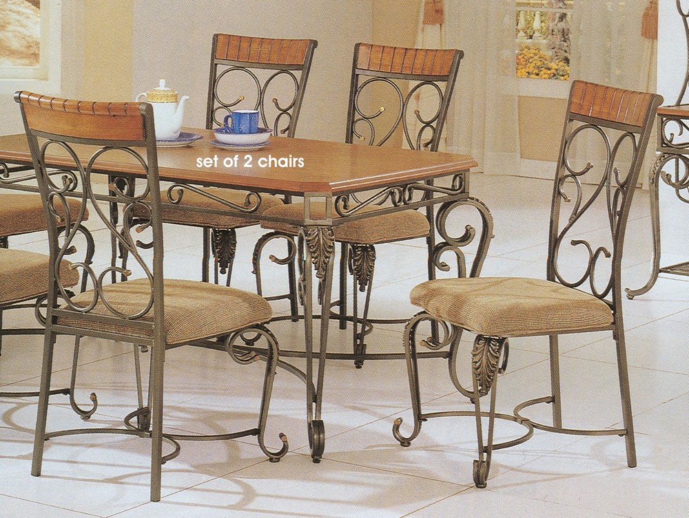 wrought iron dining room chairs photo - 1