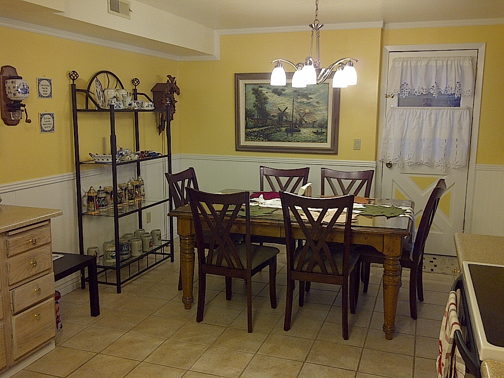 yellow dining room photo - 1